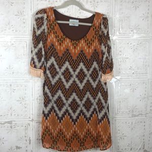 Judith March‎ | Fringe Printed Dress